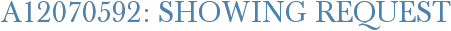 A12070592: Showing Request