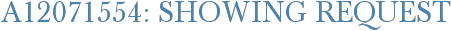 A12071554: Showing Request
