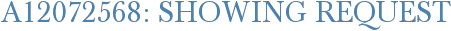 A12072568: Showing Request
