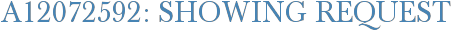 A12072592: Showing Request