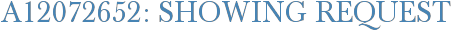 A12072652: Showing Request