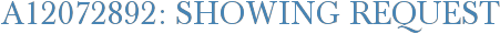 A12072892: Showing Request