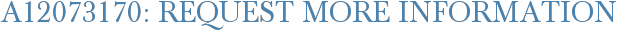 A12073170: Request More Information
