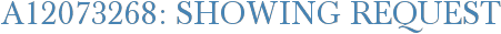 A12073268: Showing Request
