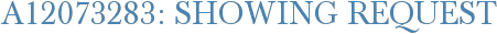 A12073283: Showing Request