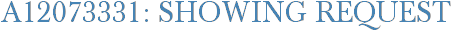 A12073331: Showing Request