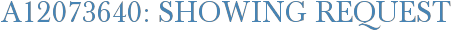 A12073640: Showing Request