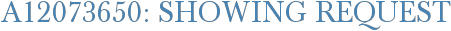 A12073650: Showing Request