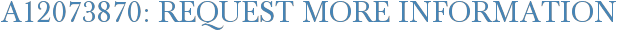 A12073870: Request More Information