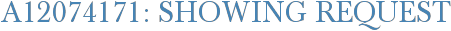 A12074171: Showing Request