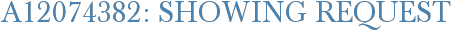A12074382: Showing Request