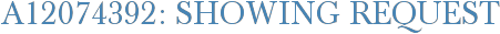 A12074392: Showing Request