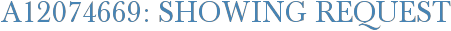 A12074669: Showing Request
