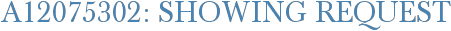 A12075302: Showing Request