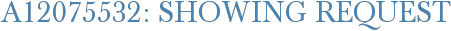 A12075532: Showing Request