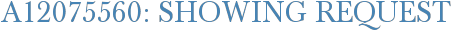 A12075560: Showing Request