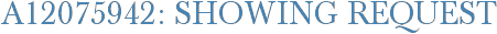 A12075942: Showing Request