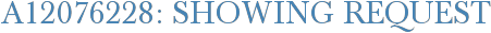 A12076228: Showing Request