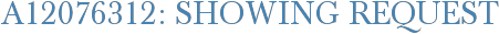 A12076312: Showing Request