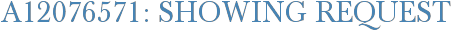 A12076571: Showing Request