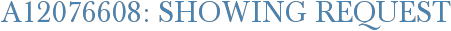A12076608: Showing Request