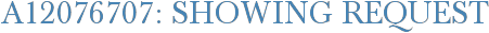 A12076707: Showing Request
