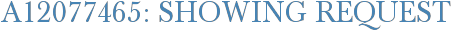A12077465: Showing Request