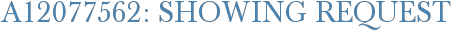 A12077562: Showing Request