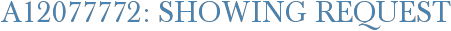 A12077772: Showing Request