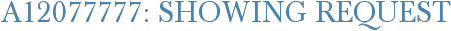 A12077777: Showing Request