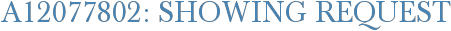 A12077802: Showing Request