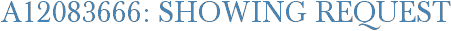 A12083666: Showing Request