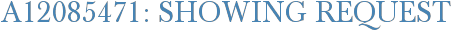 A12085471: Showing Request