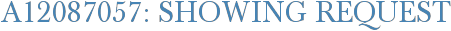 A12087057: Showing Request