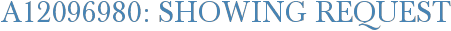 A12096980: Showing Request
