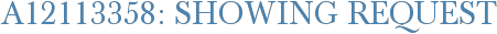 A12113358: Showing Request