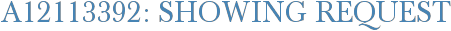 A12113392: Showing Request
