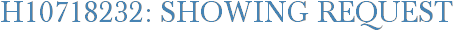H10718232: Showing Request