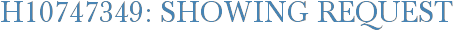 H10747349: Showing Request