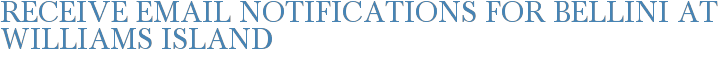 Receive Email Notifications for Bellini at Williams Island